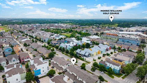 an aerial view of a city