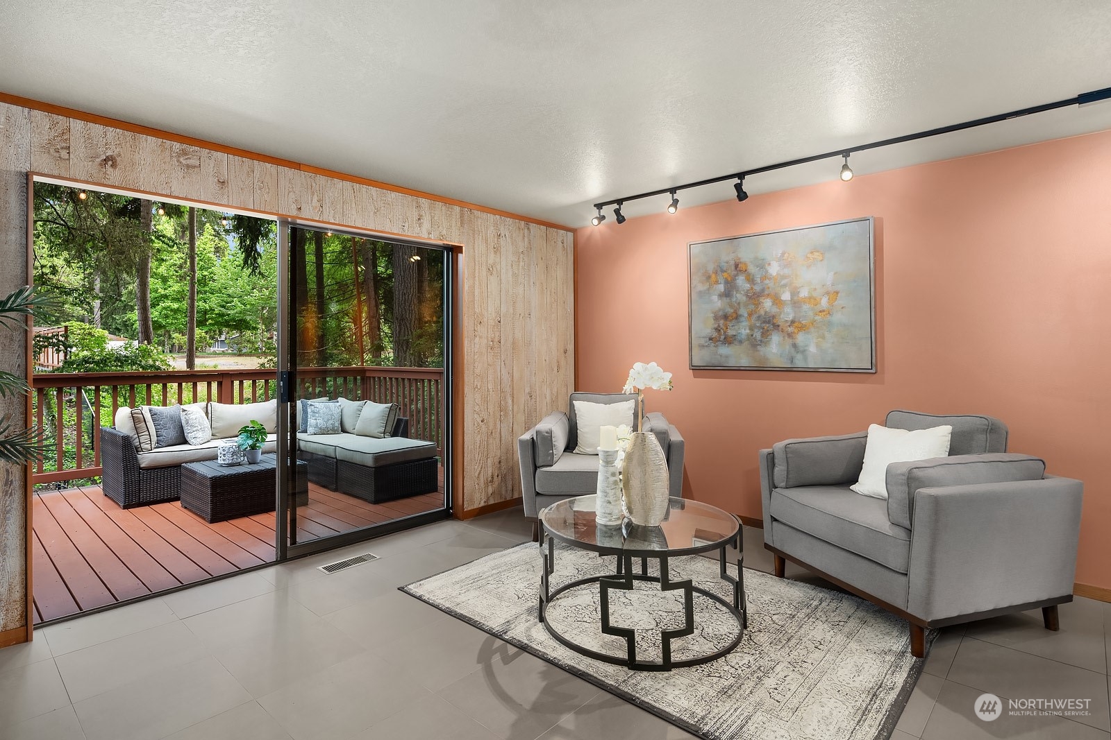 16117 Southeast 145th Place Renton, WA 98059 - Photo 7 of 38 a living room with furniture and a floor to ceiling window