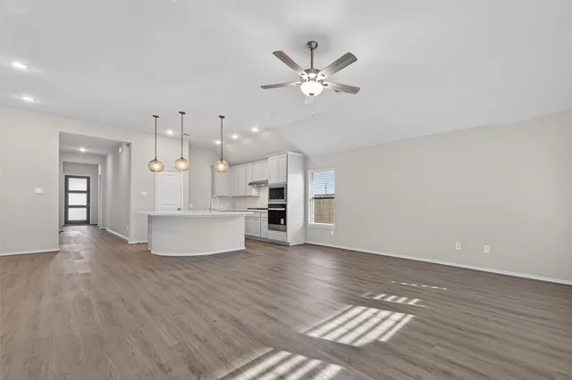 an empty room with a window