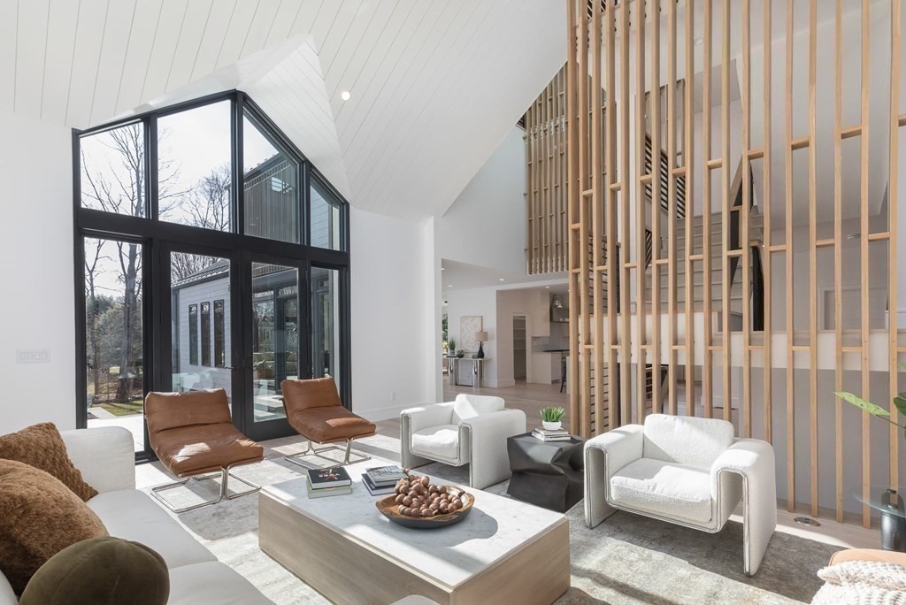 11 Willard Road Weston, MA 02493 - Photo 16 of 42 a living room with furniture and a floor to ceiling window