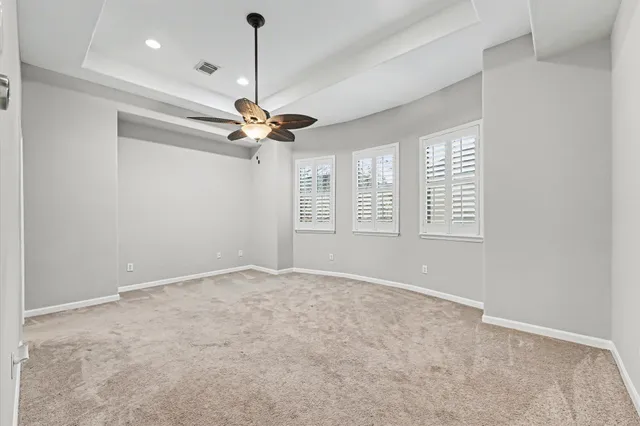 en view of an empty room with a window