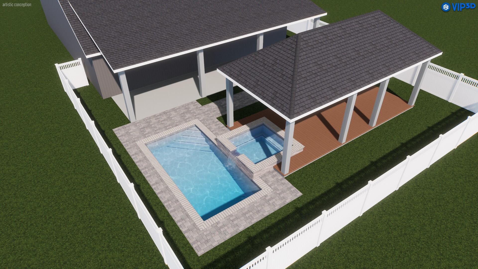 231 Catface Dr Inlet Beach Inlet Beach, FL 32461 - Photo 38 of 45 Pool Rendering