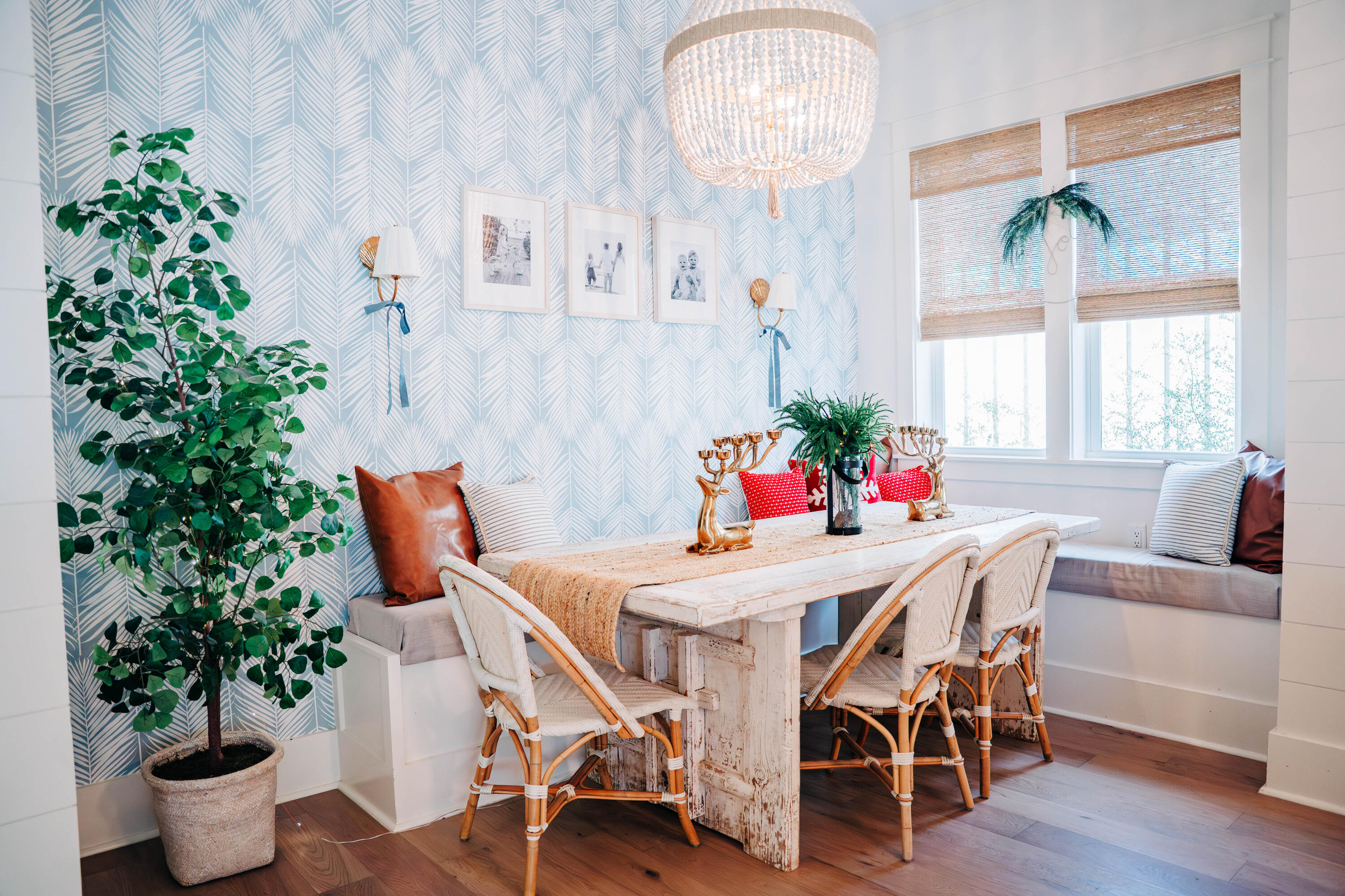 231 Catface Dr Inlet Beach Inlet Beach, FL 32461 - Photo 9 of 45 a dining room with furniture potted plants and wooden floor