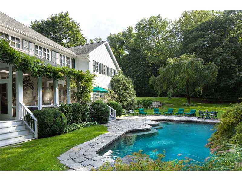 56 Dingletown Road Greenwich, CT 06830 - Photo 20 of 20 a view of a house with a yard