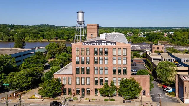 a front view of a multi story building