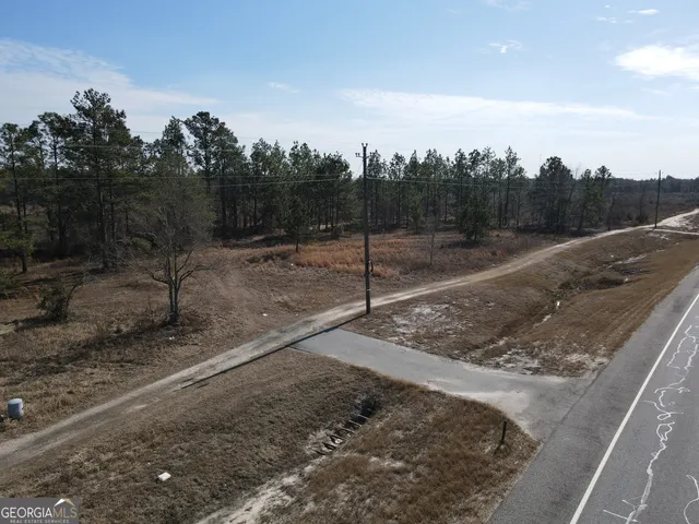 a view of a yard with a tree