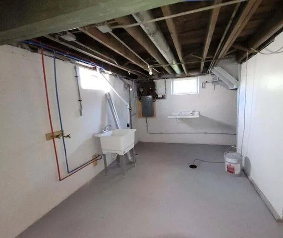 a view of storage and utility room