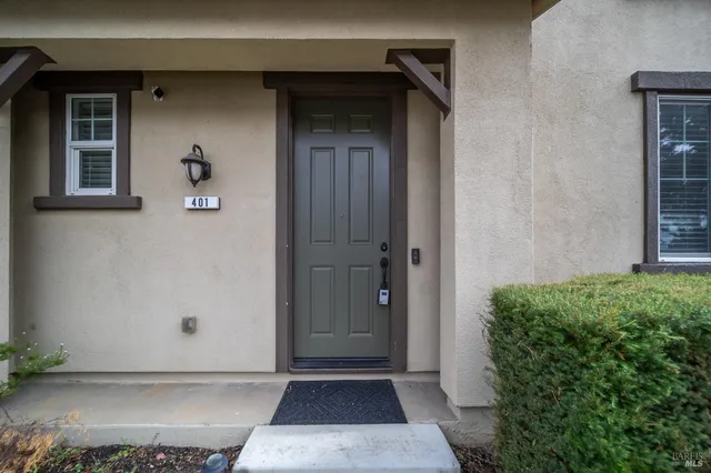 a view of a front door of the house