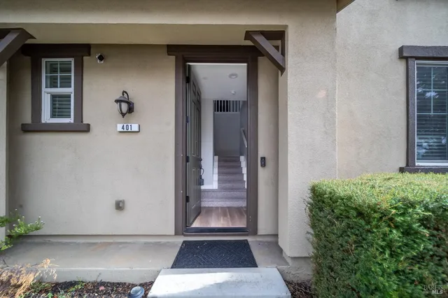 a view of a front door of the house