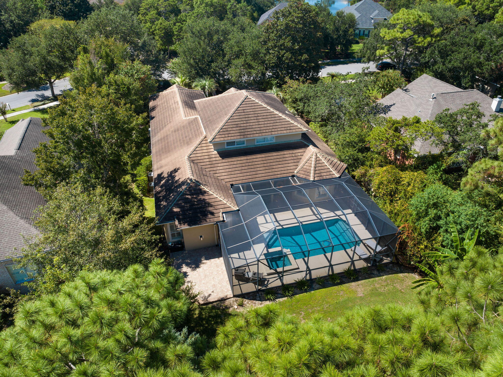 201 Mattie's Way Destin, FL 32541 - Photo 48 of 61 an aerial view of a house with a yard basket ball court and outdoor seating