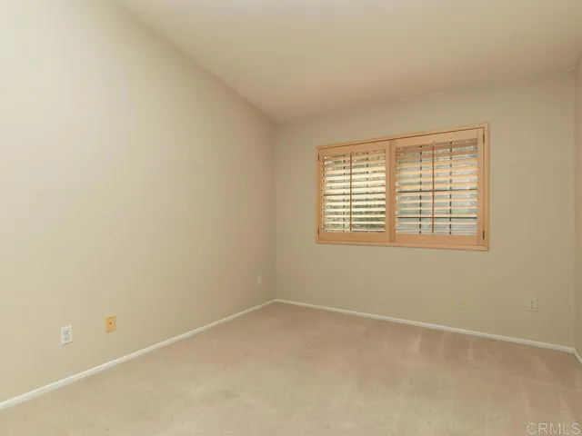 an empty room with closet