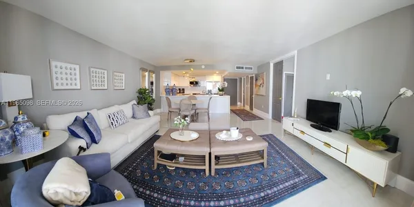 a living room with furniture couches and a flat screen tv