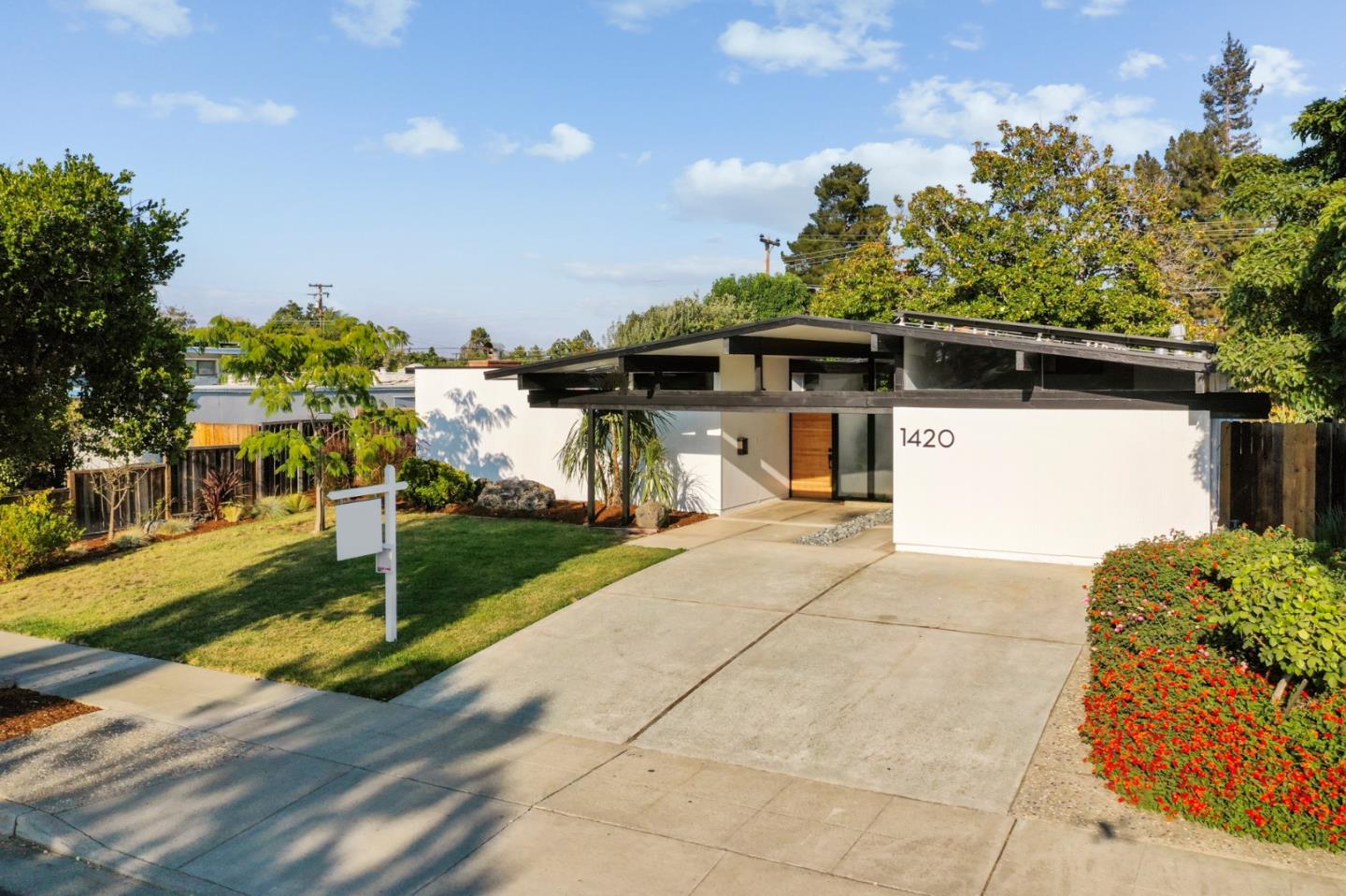 1420 Mallard Way Sunnyvale, CA 94087 - Photo 3 of 48 a view of a patio with table and chairs a barbeque and potted plants