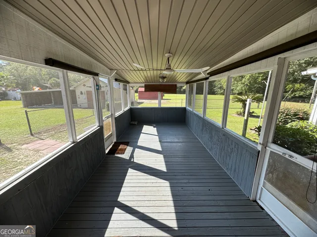 a house view with a garden space