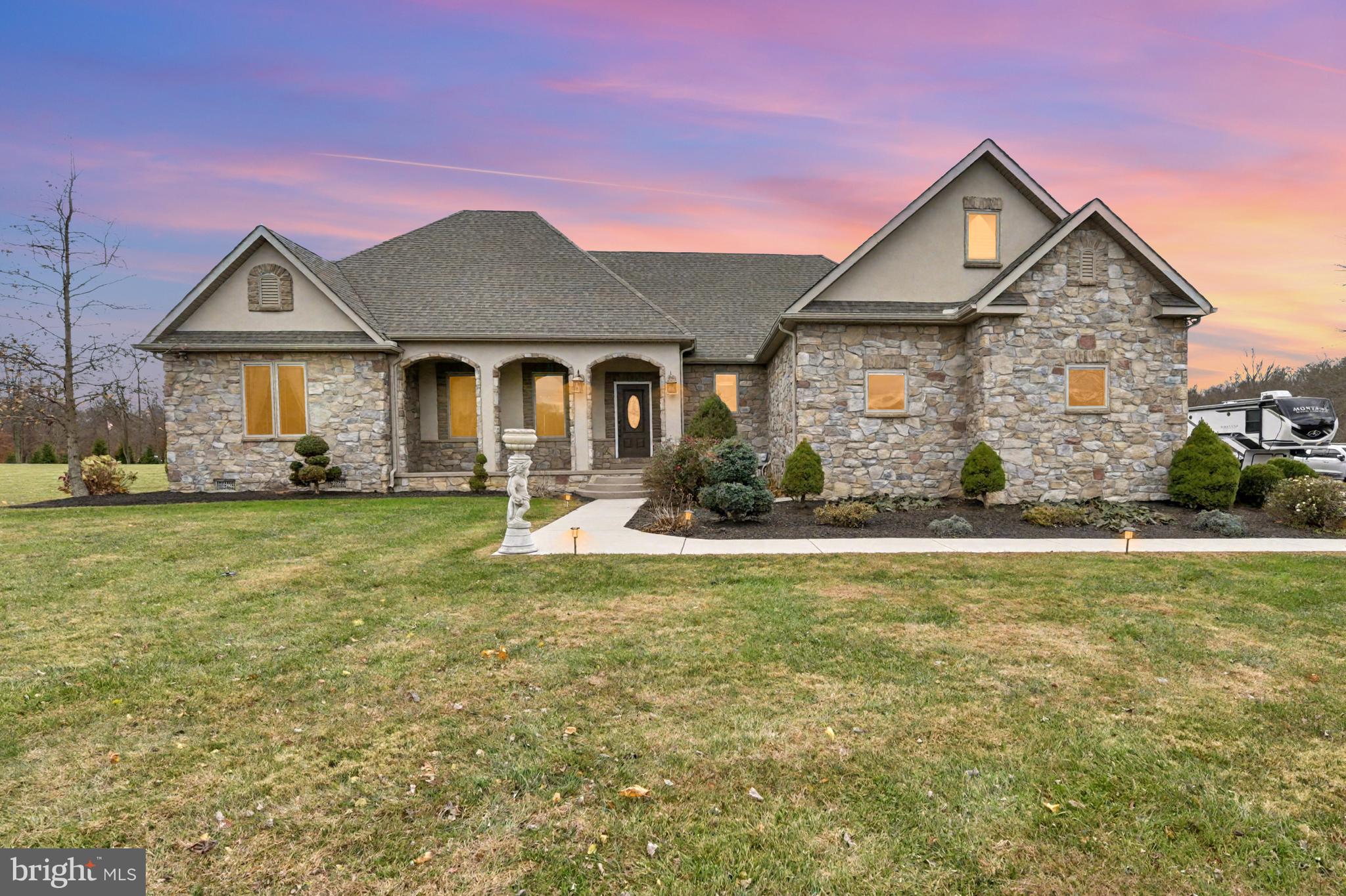 Exquisite stone and stucco home