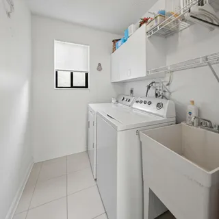 an aerial view of a house with garden