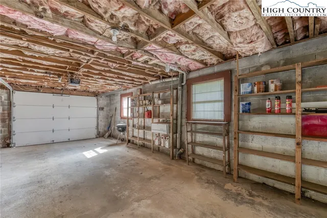 a view of a room with storage