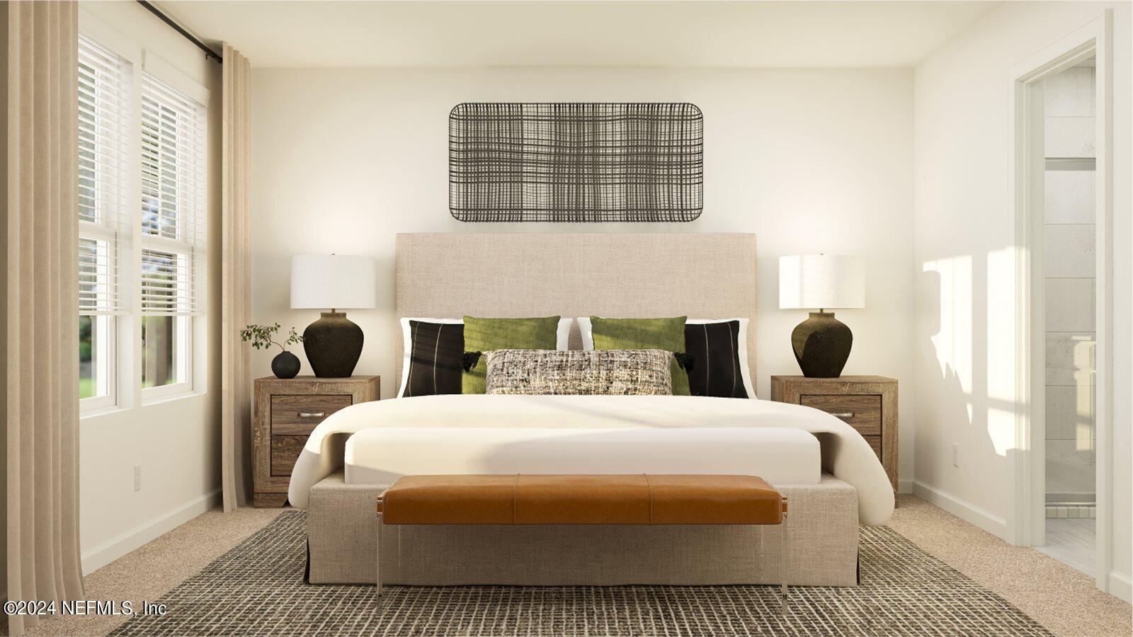 682 Holly Lakes Drive Orange Park, FL 32073 - Photo 18 of 19 a bedroom with a bed and a large window with outer view