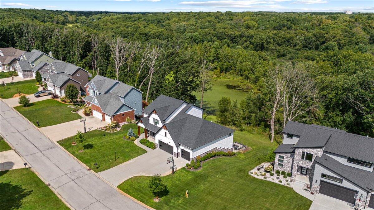 12893 Baker Court Crown Point, IN 46307 - Photo 50 of 52 an aerial view of a house with garden space and street view