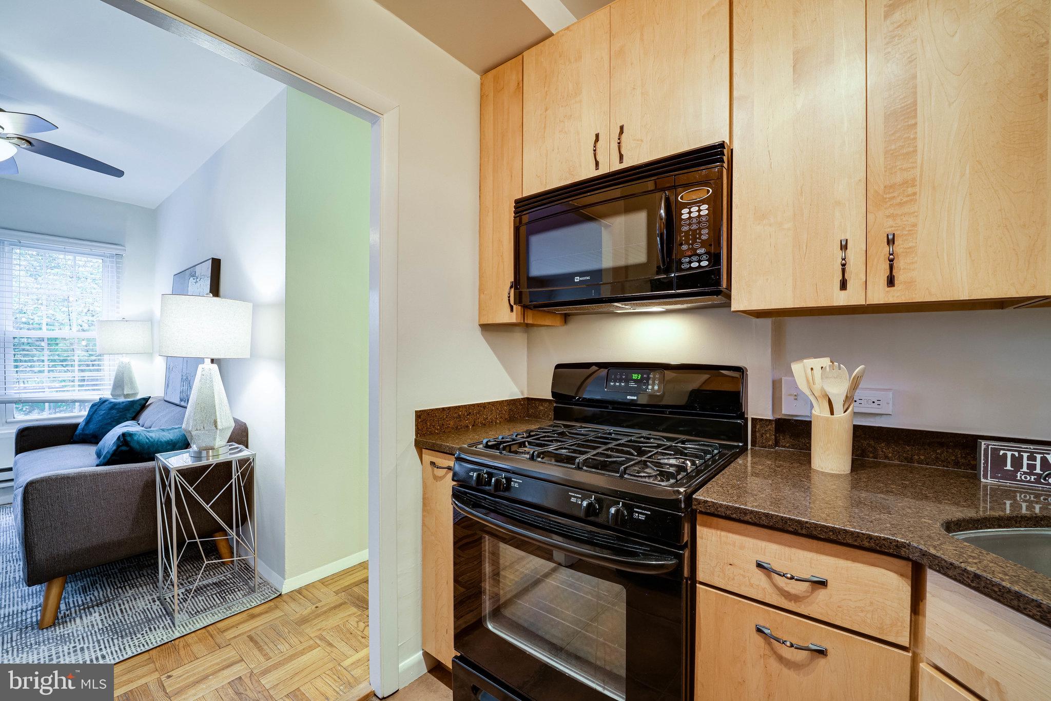 3300 Gunston Road Alexandria, VA 22302 - Photo 12 of 36 Remodeled kitchen w/ microwave & gas stove