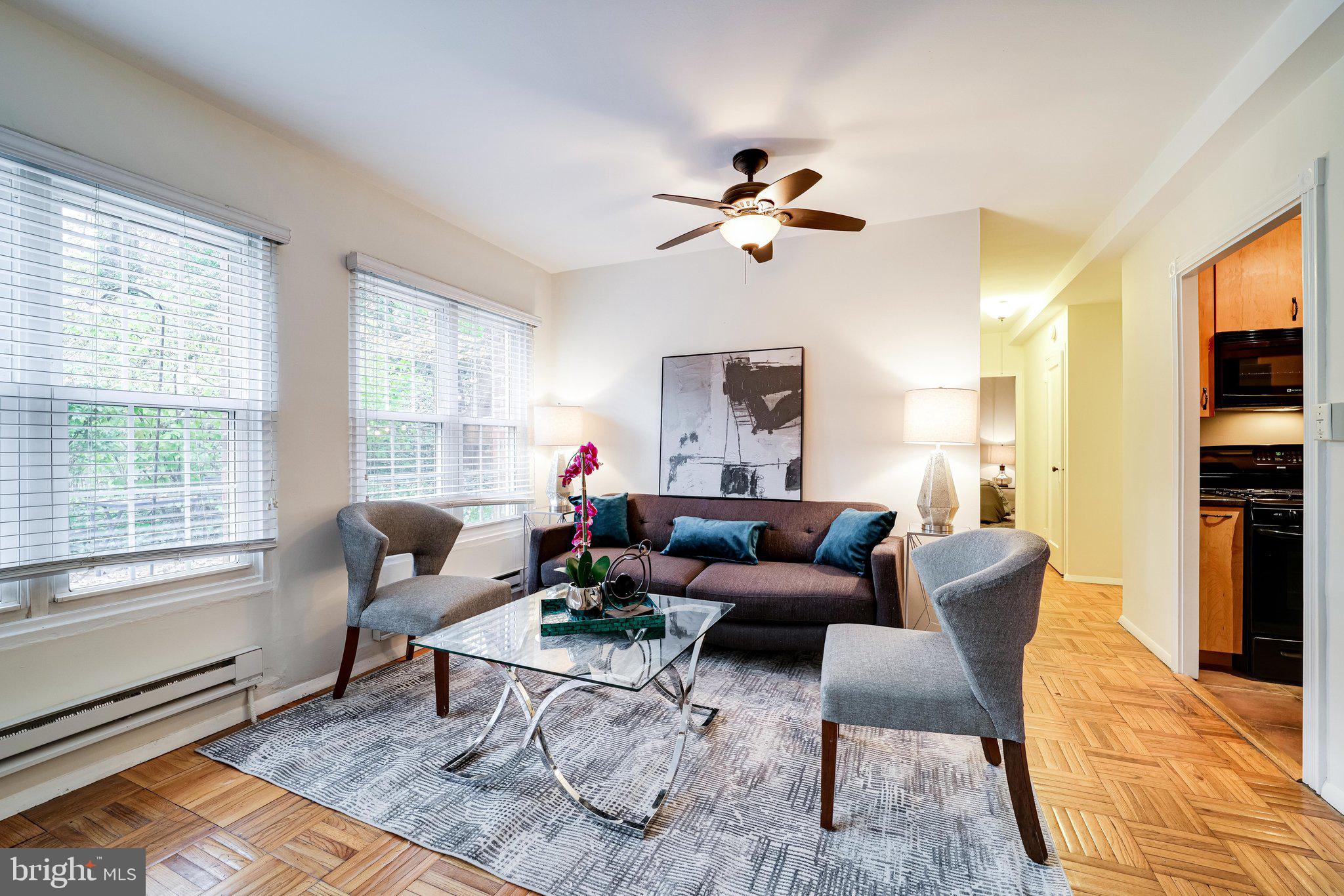 3300 Gunston Road Alexandria, VA 22302 - Photo 5 of 36 Beautiful Living Room/ DR w/ parquet floors