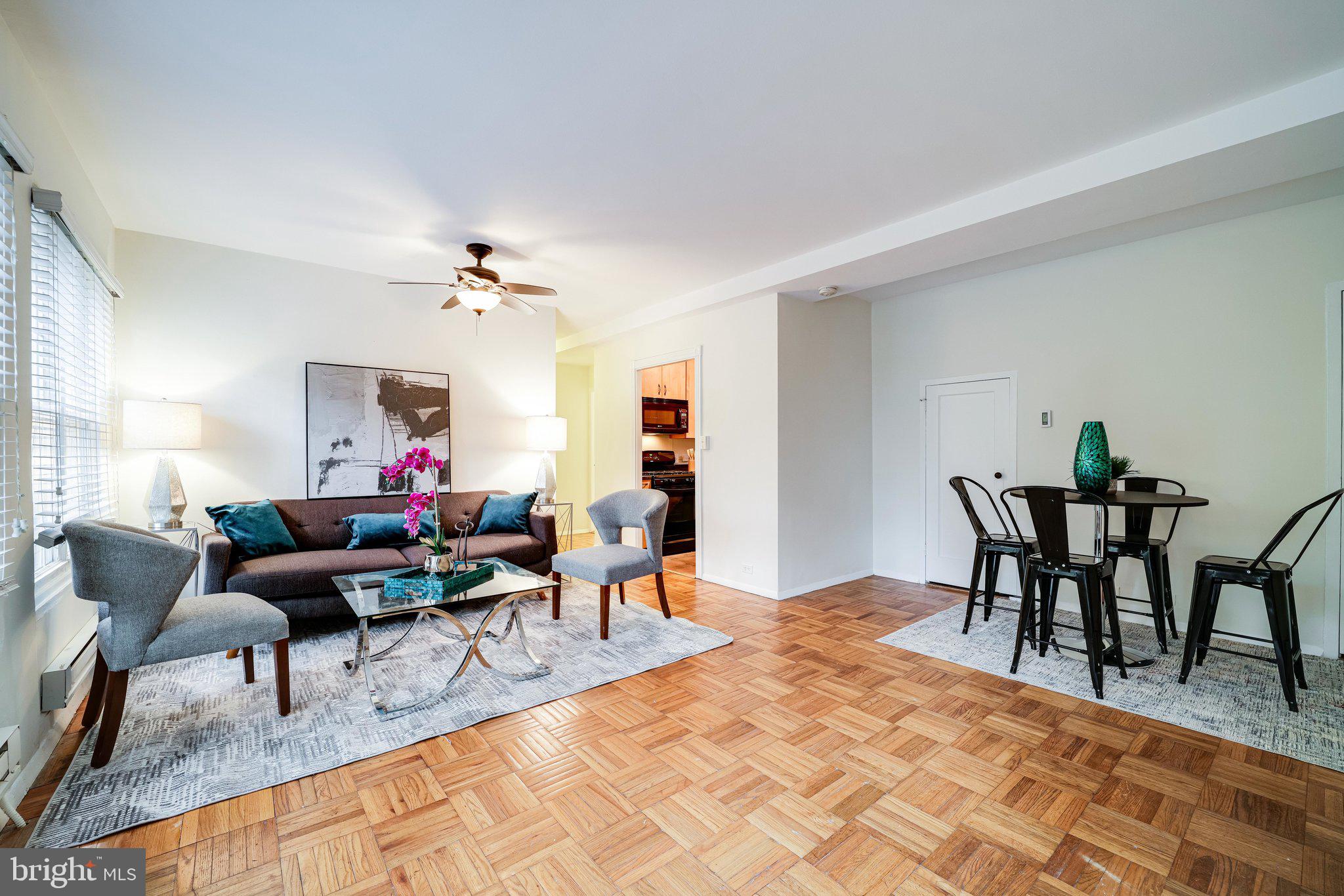 3300 Gunston Road Alexandria, VA 22302 - Photo 6 of 36 Beautiful Living Room/ DR w/ parquet floors