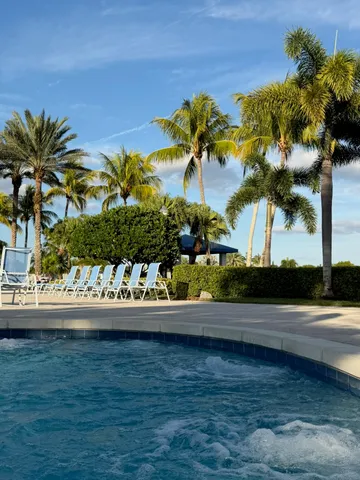 a view of a lake from a yard
