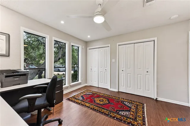 a very nice looking room with a large window