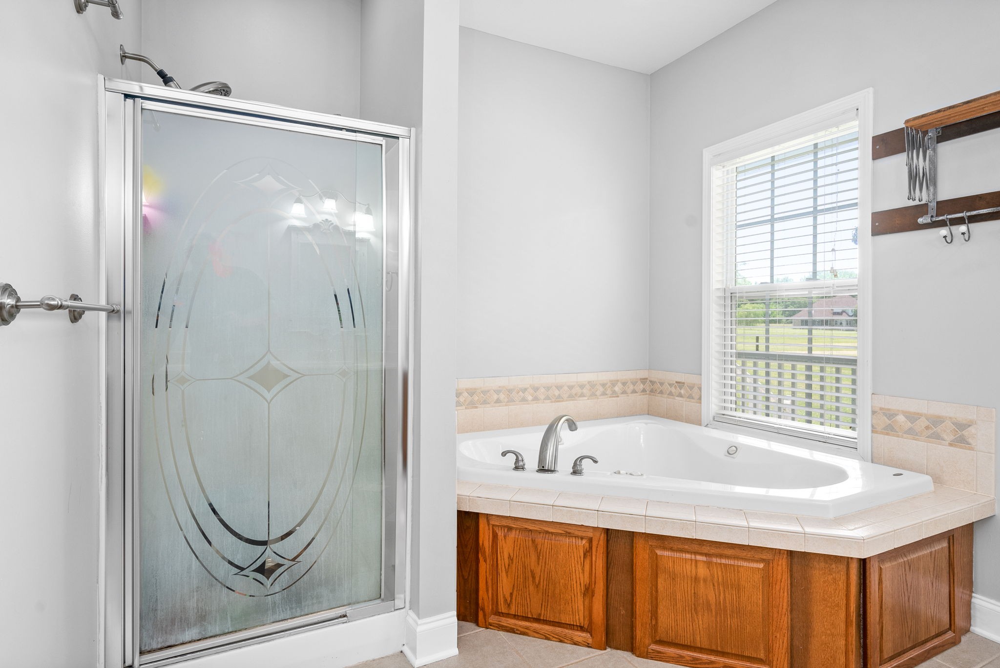 4555 Pineywoods Road Adams, TN 37010 - Photo 24 of 55 a bathroom with a tub sink vanity and mirror