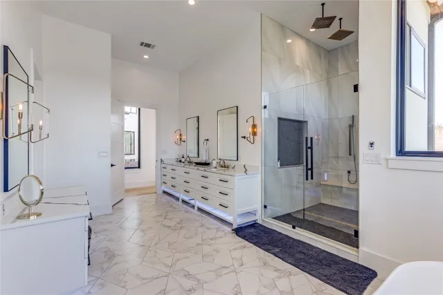 a utility room with cabinets