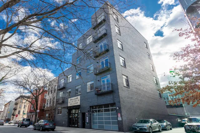 a brick building with a outdoor space