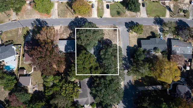 an aerial view of multiple house