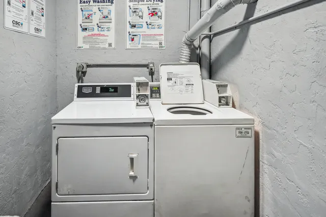 a view of a balcony with chair