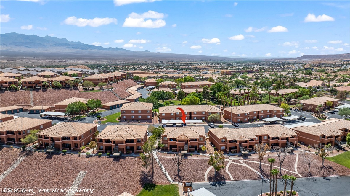 334 Colleen Court, Unit D Mesquite, NV 89027 - Photo 46 of 61 Aerial view of residential area with a mountainous background