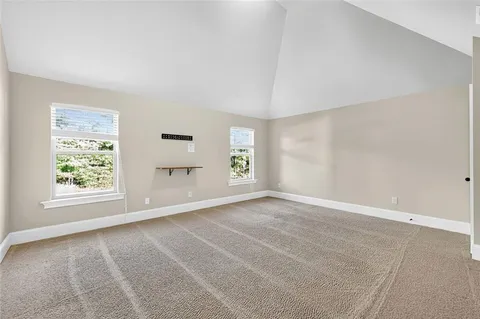 an empty room with an entryway