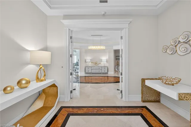 a view of room with furniture and wooden floor