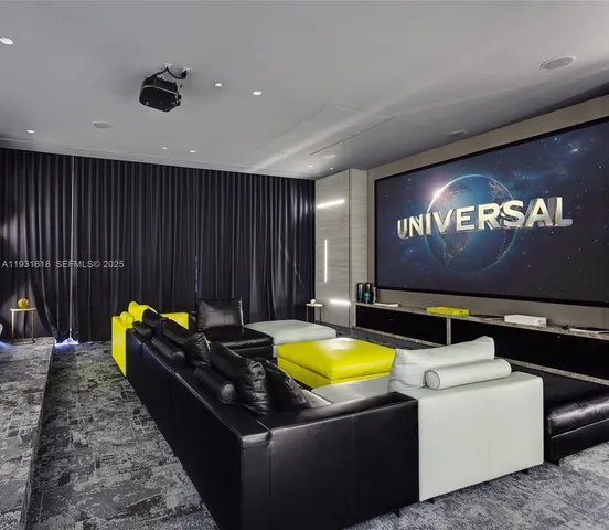 a room with furniture and projector