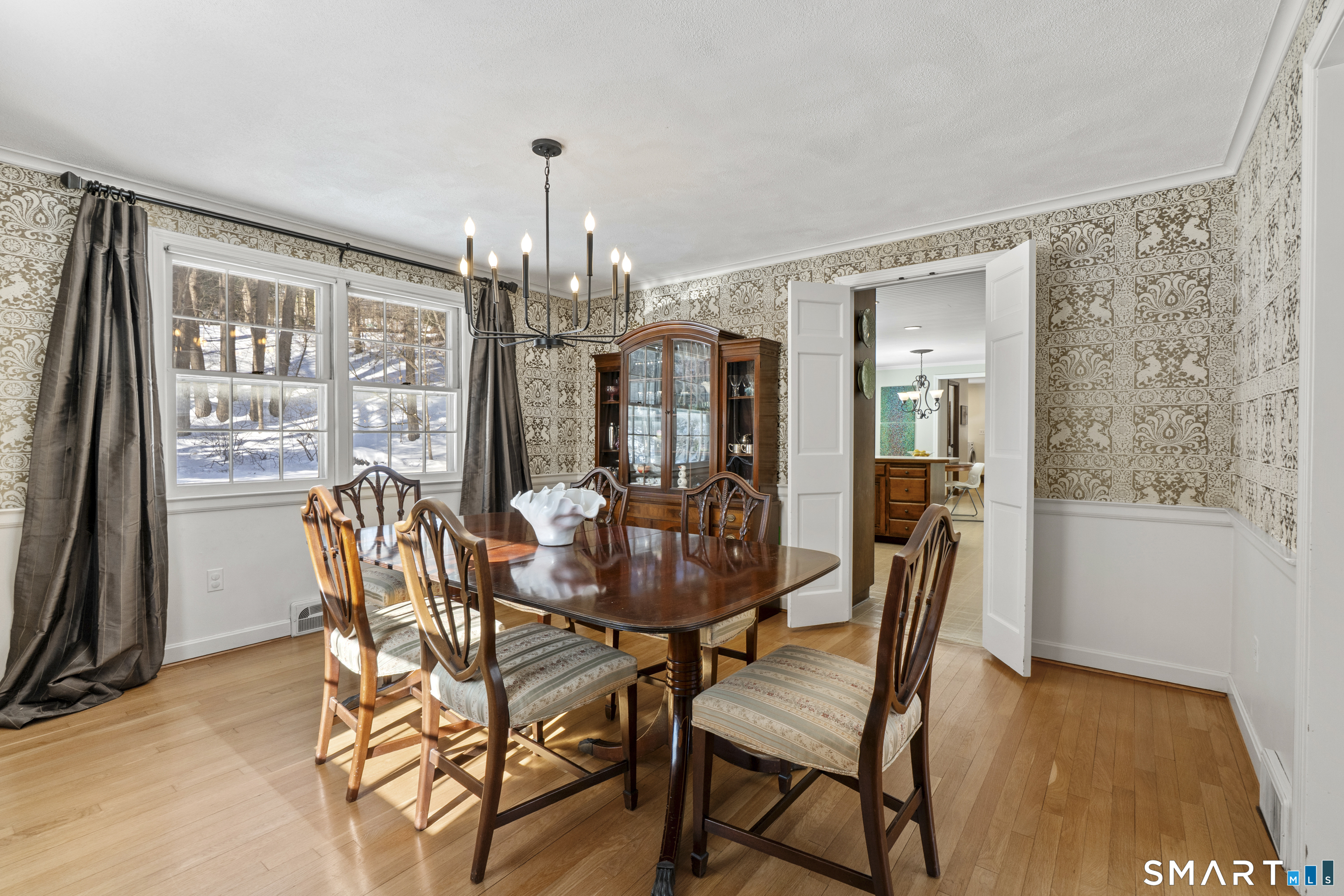 60 Berwyn Road West Hartford, CT 06117 - Photo 8 of 40 Dining room overlooking the backyard leading to the kitchen