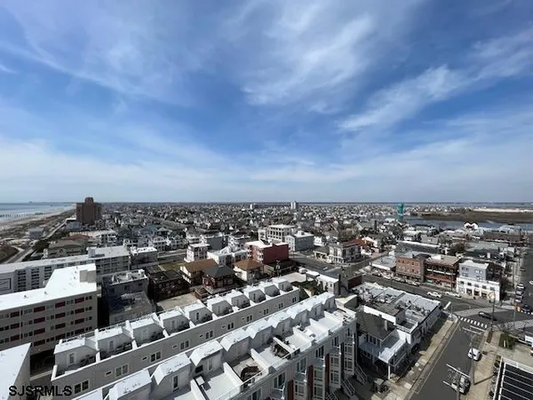 an aerial view of a city