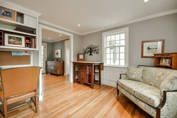 21 Fox Hill Road Wellesley, MA 02481 - Photo 14 of 30 a living room with furniture and a wooden floor