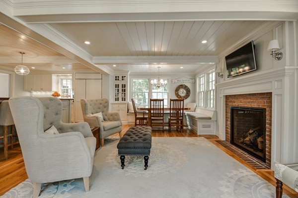 21 Fox Hill Road Wellesley, MA 02481 - Photo 7 of 30 a living room with furniture a fireplace and a flat screen tv