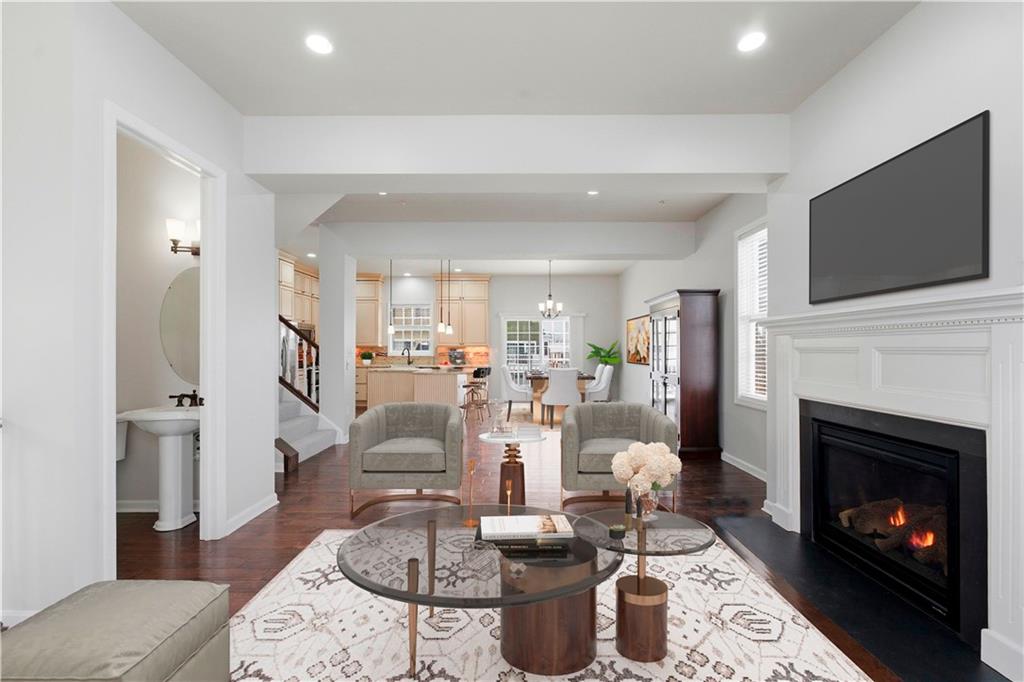 200 Venango Trail Mars, PA 16046 - Photo 19 of 49 a living room with fireplace furniture and a fireplace