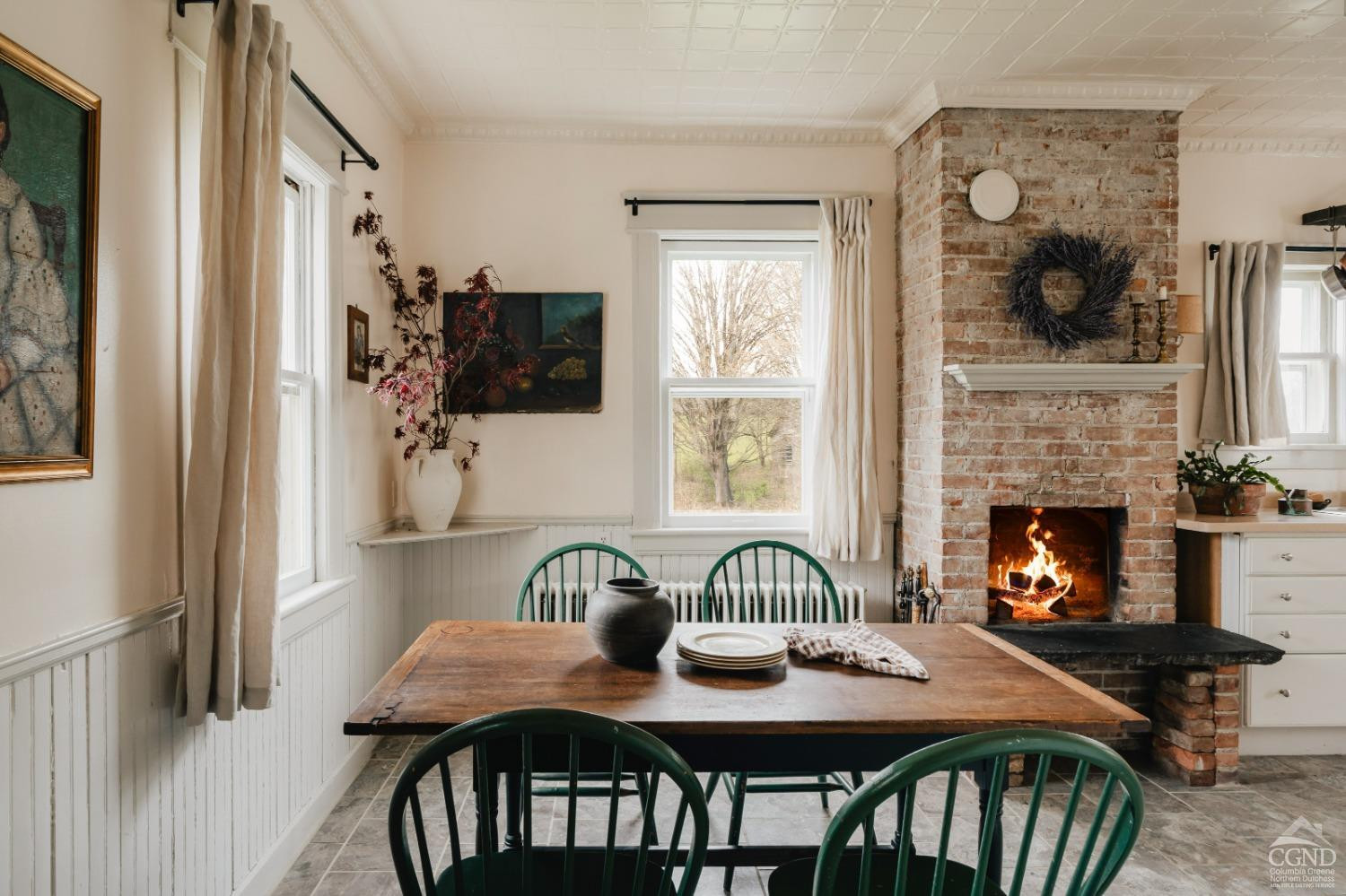 110 Stickle Road Hudson, NY 12534 - Photo 12 of 58 a view of a dining room with furniture and chandelier