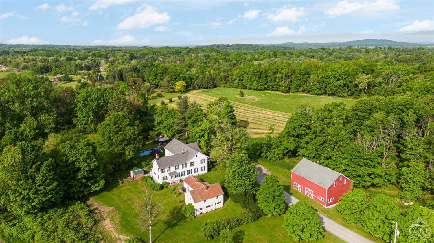 110 Stickle Road Hudson, NY 12534 - Photo 3 of 58 an aerial view of residential houses with outdoor space and street view