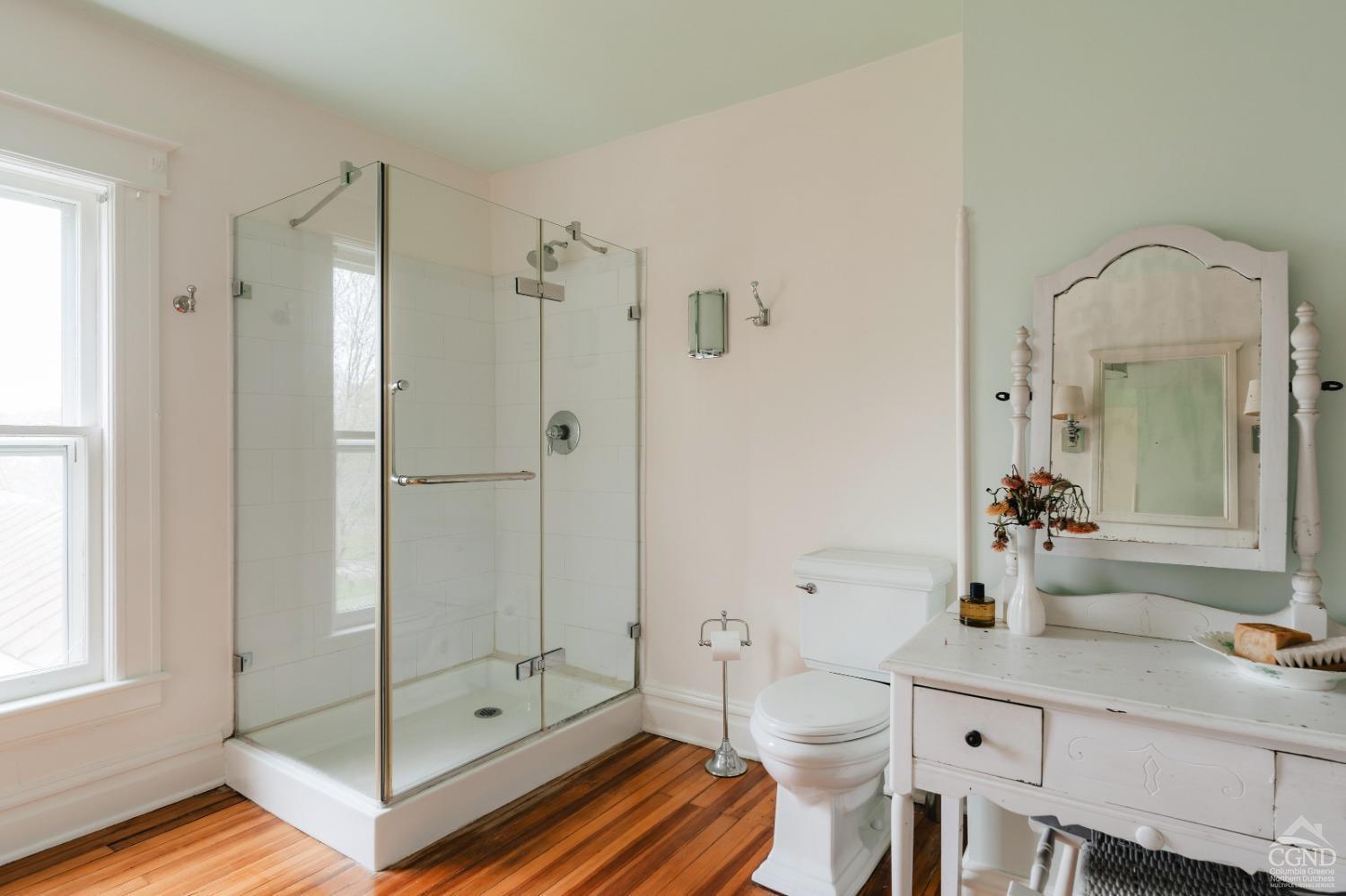110 Stickle Road Hudson, NY 12534 - Photo 31 of 58 a bathroom with a double vanity sink toilet and shower