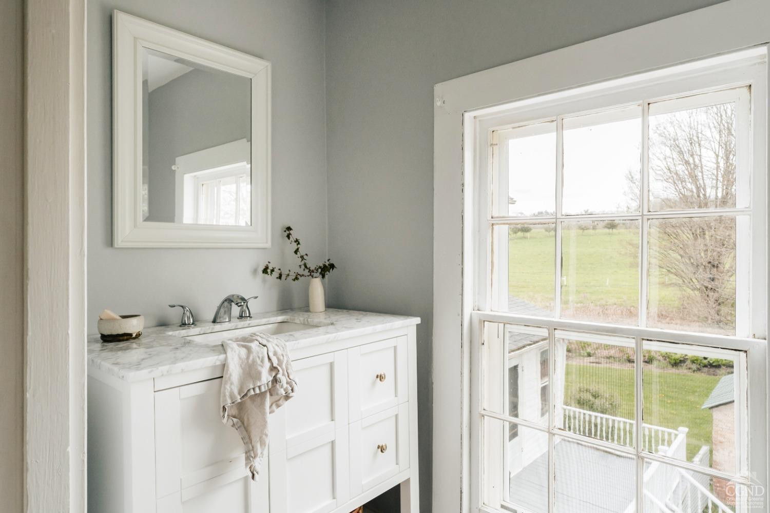 110 Stickle Road Hudson, NY 12534 - Photo 37 of 58 a bathroom with a sink vanity and a mirror