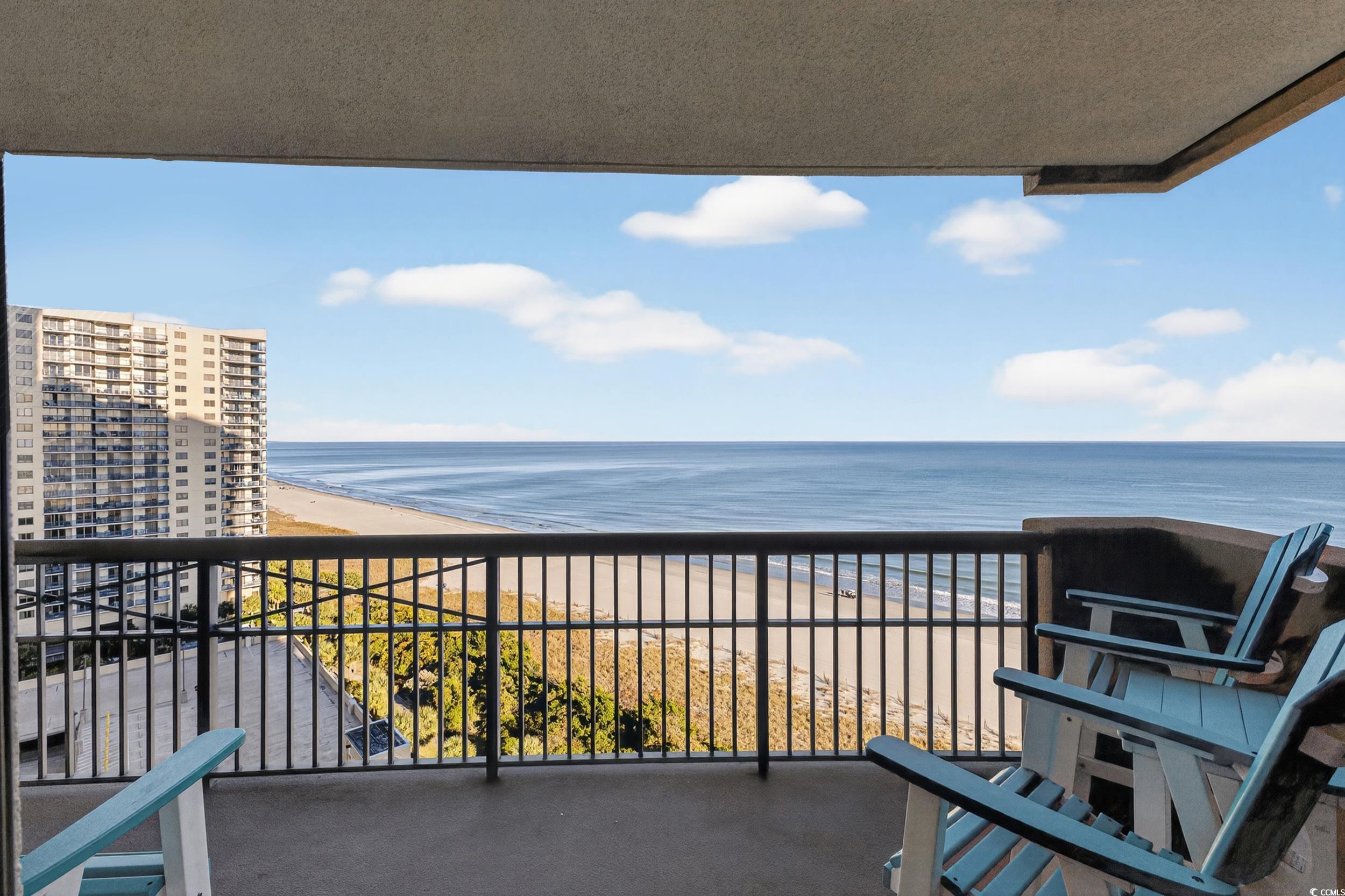 8500 Margate Circle, Unit 1104 Myrtle Beach, SC 29572 - Photo 2 of 40 Balcony featuring view of water and beach