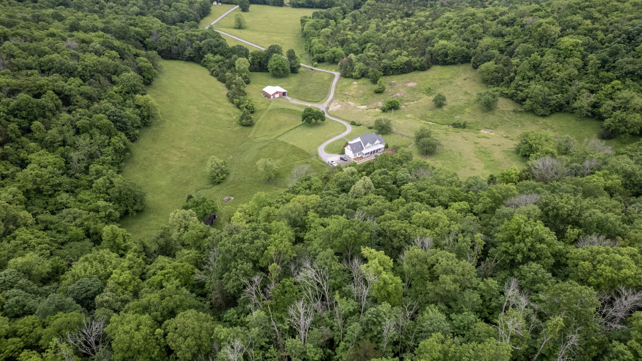 1036 Reed Hollow Road Readyville, TN 37149 - Photo 13 of 90 an aerial view of a house with a yard and large trees