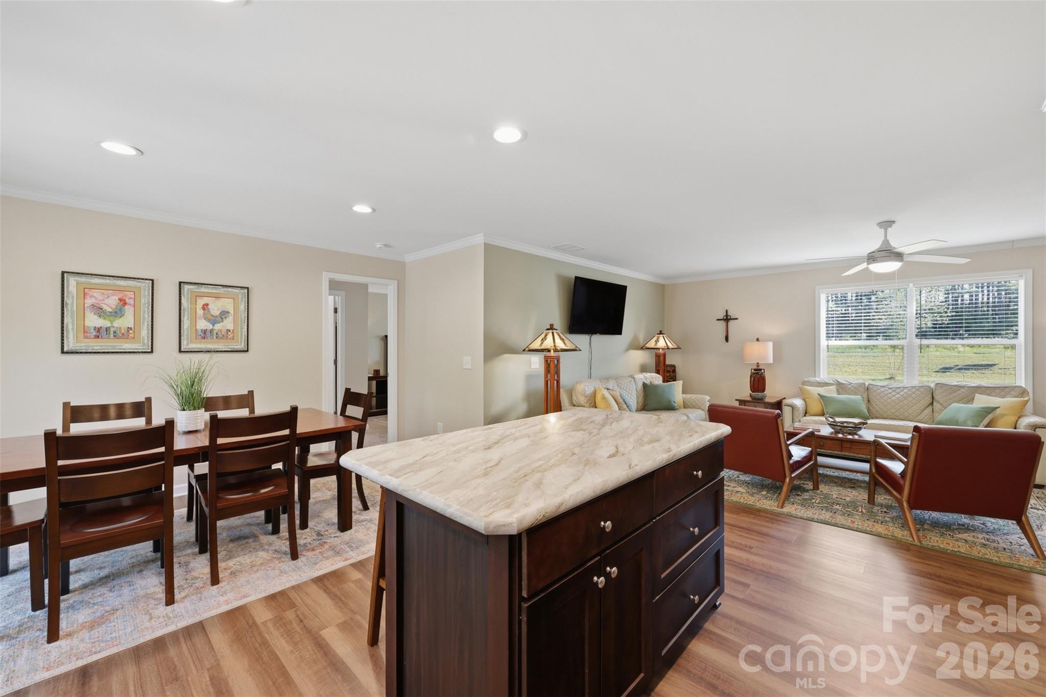 6591 George Hildebran School Road Hickory, NC 28602 - Photo 14 of 41 a living room with furniture and wooden floor