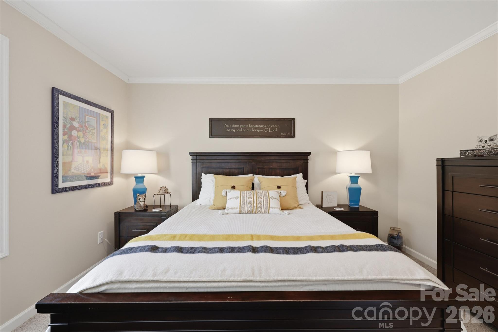 6591 George Hildebran School Road Hickory, NC 28602 - Photo 26 of 41 a bedroom with a bed and a night stand